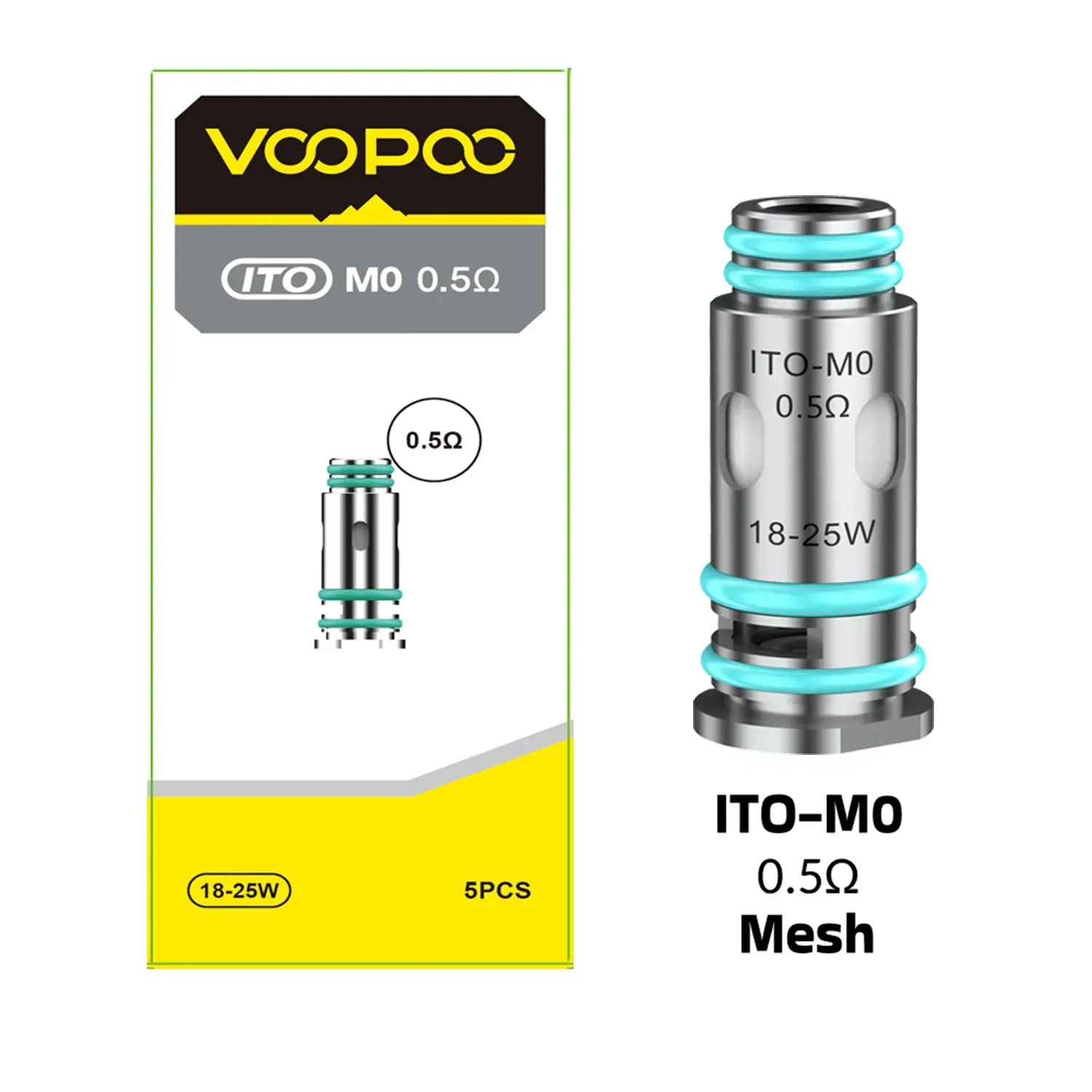 VOOPOO ITO 霧化芯原廠高性能替換線圈|多阻值選配 5入裝 | 台灣現貨:圖片 4